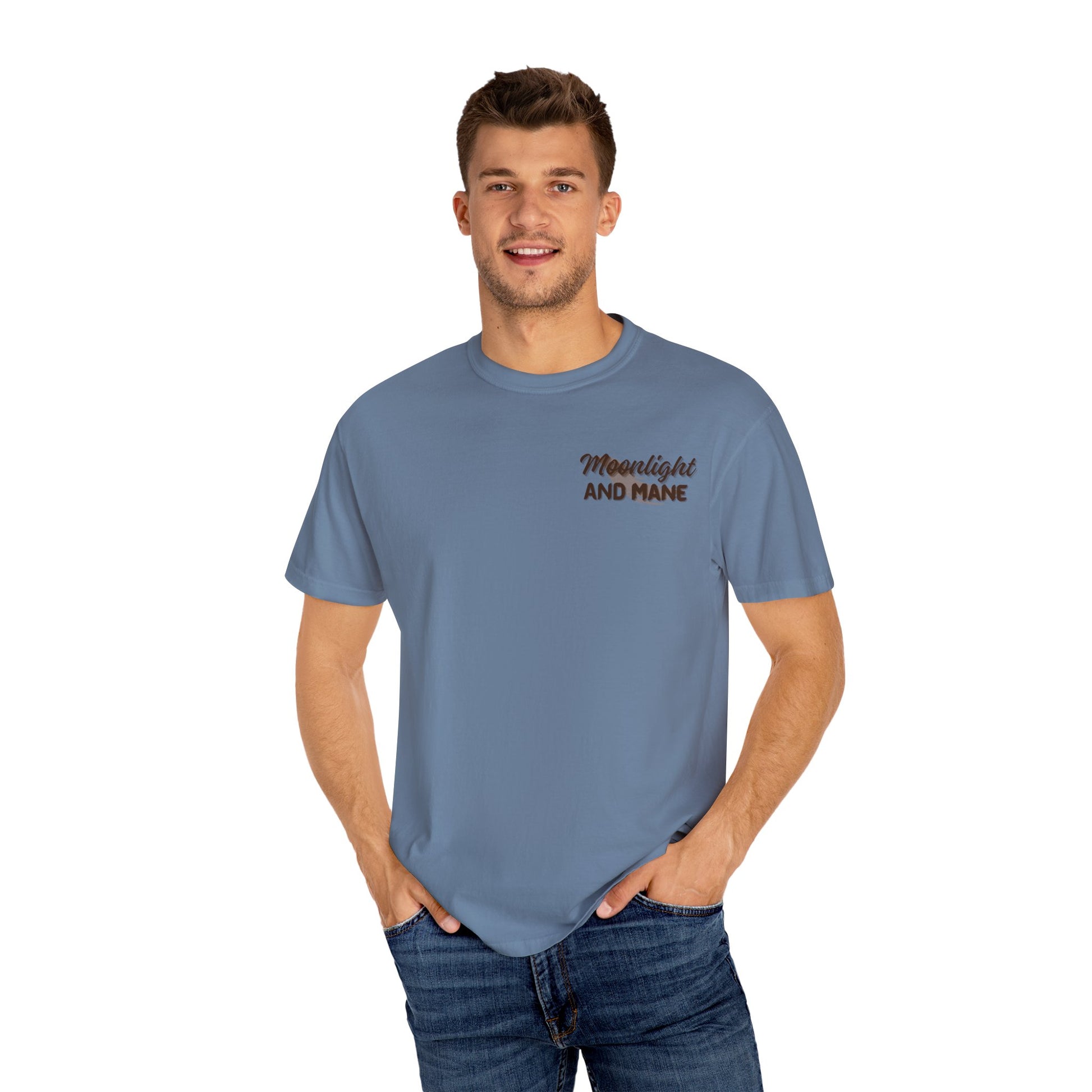High Stakes and Hoof Beats Unisex Garment-Dyed T-shirt