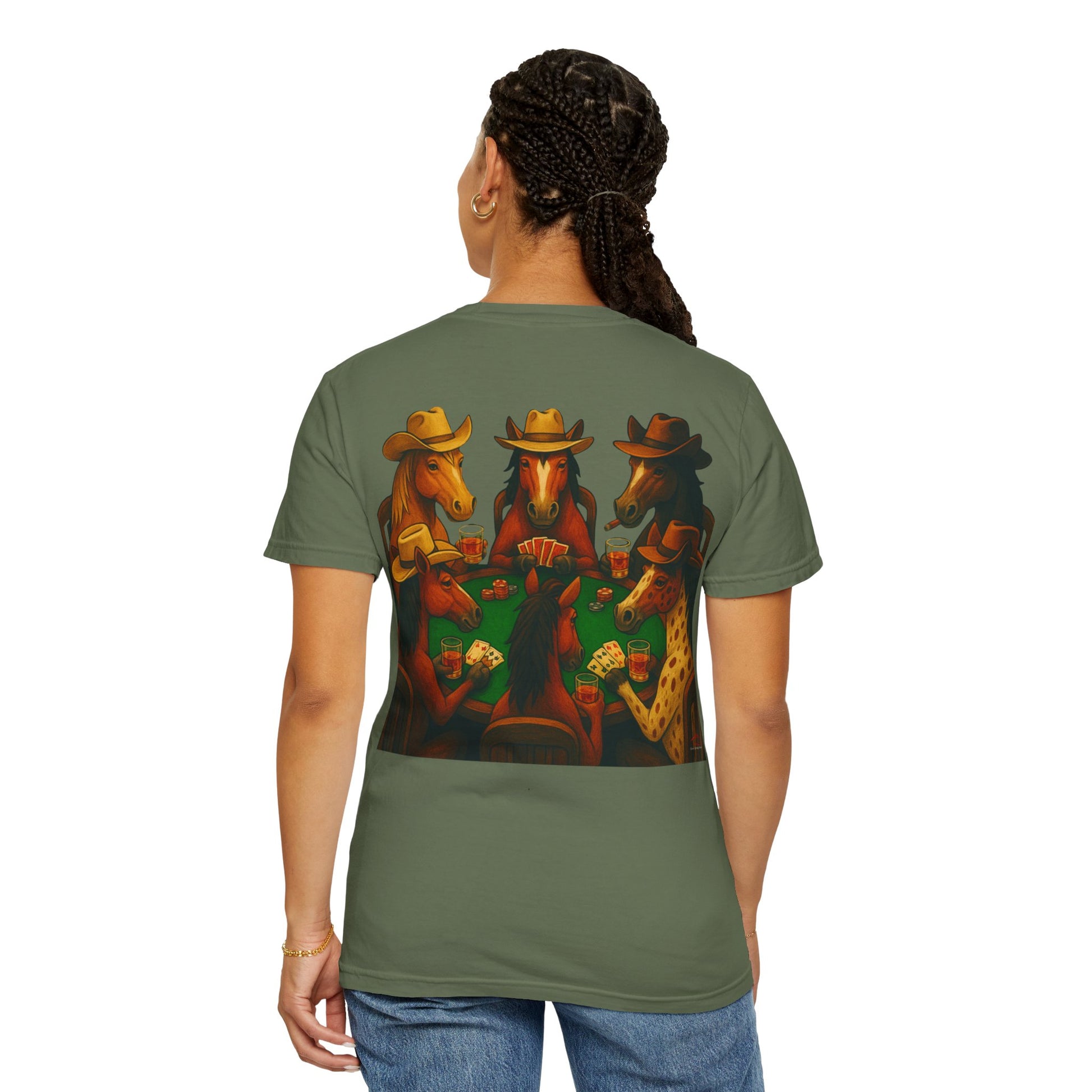 High Stakes and Hoof Beats Unisex Garment-Dyed T-shirt