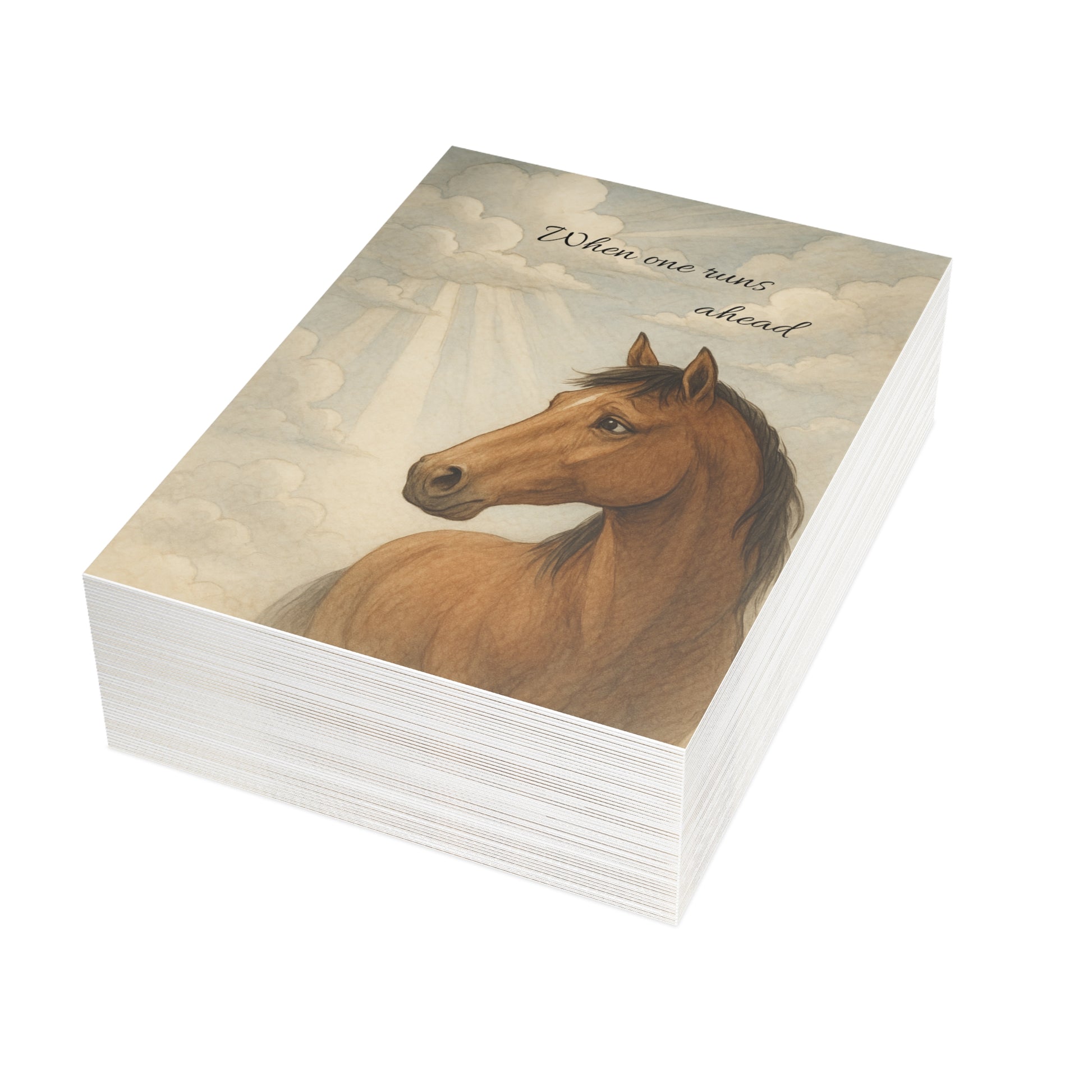 When One Runs Ahead Condolences Card