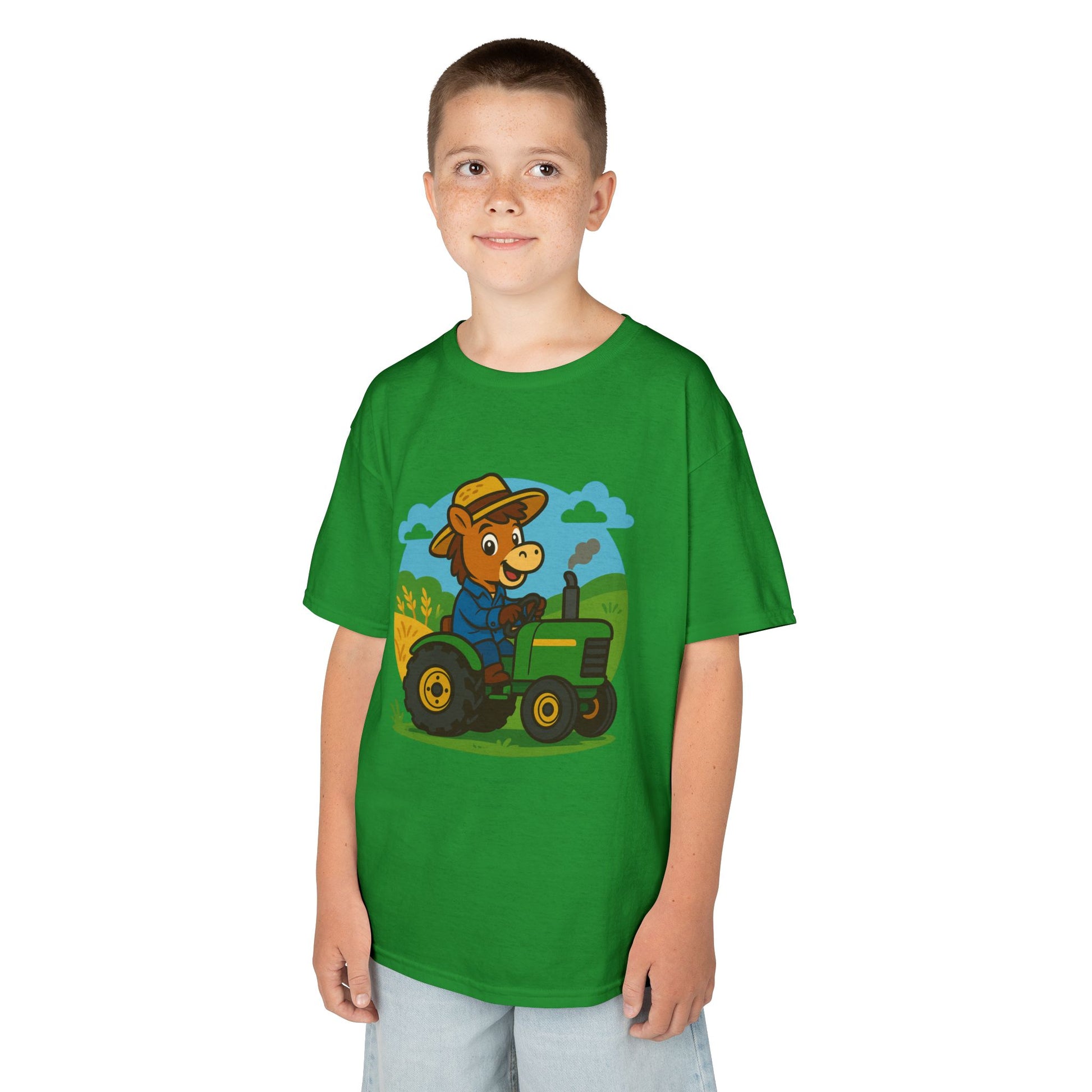 Buck the Bold Tractor Tee – Kids Heavy Cotton™ T-Shirt