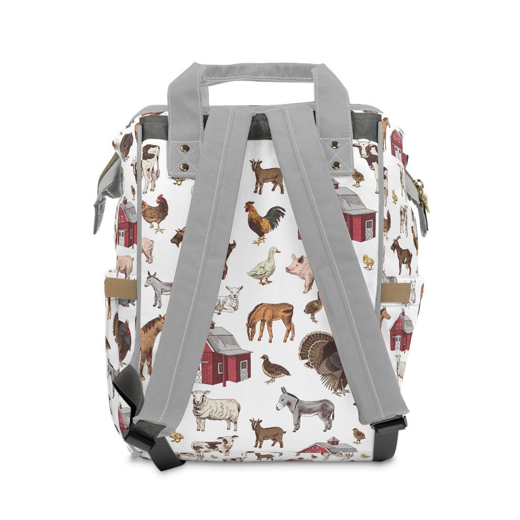 Charming Animal Farm Diaper Backpack