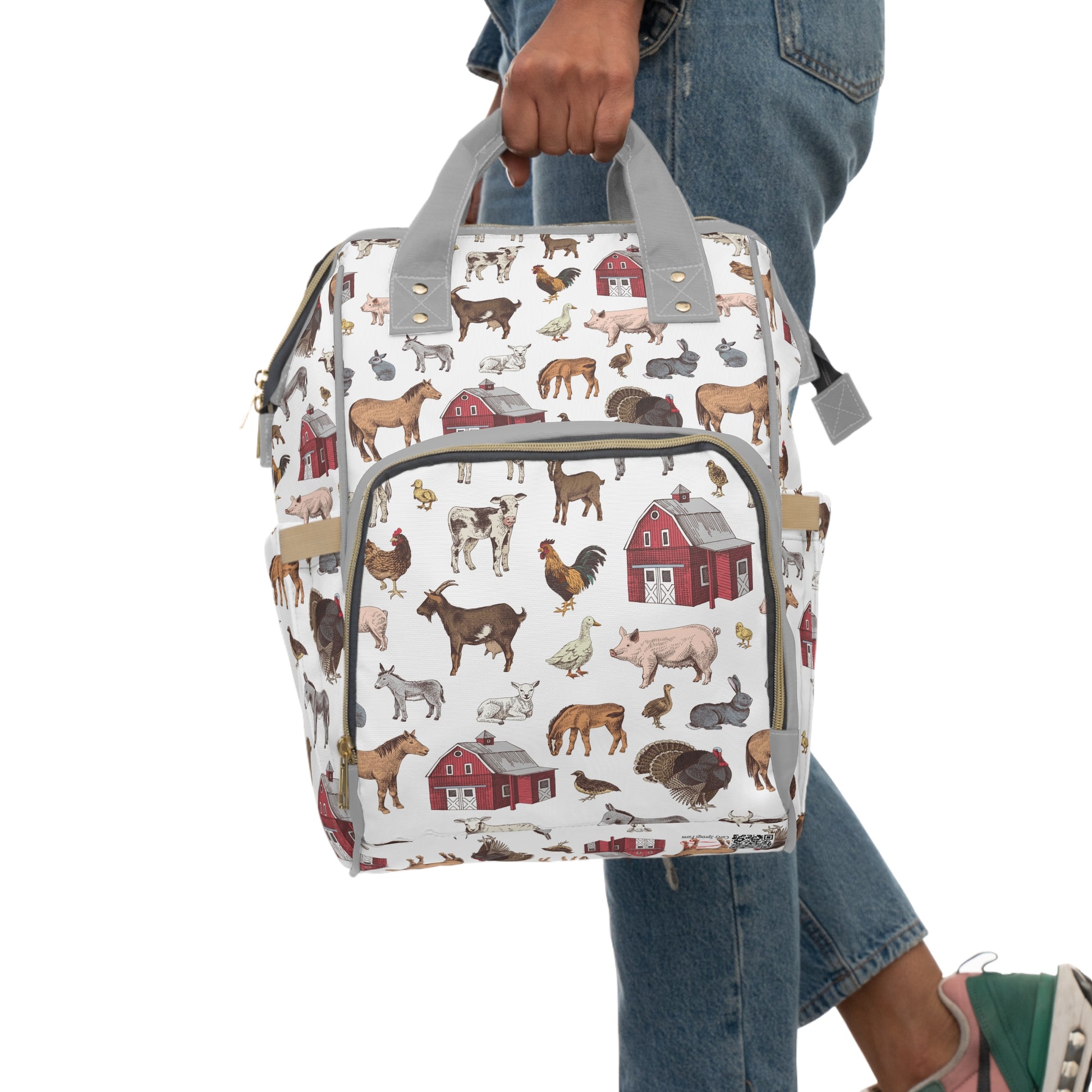 Charming Animal Farm Diaper Backpack