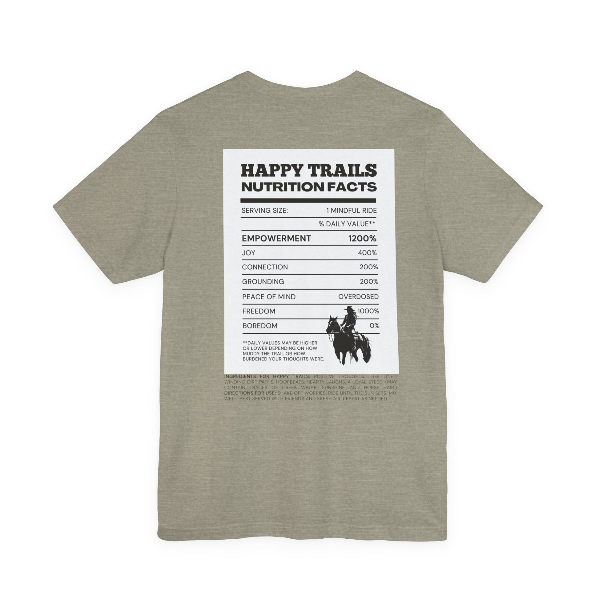 Trail Ride Nutrition Facts Tee