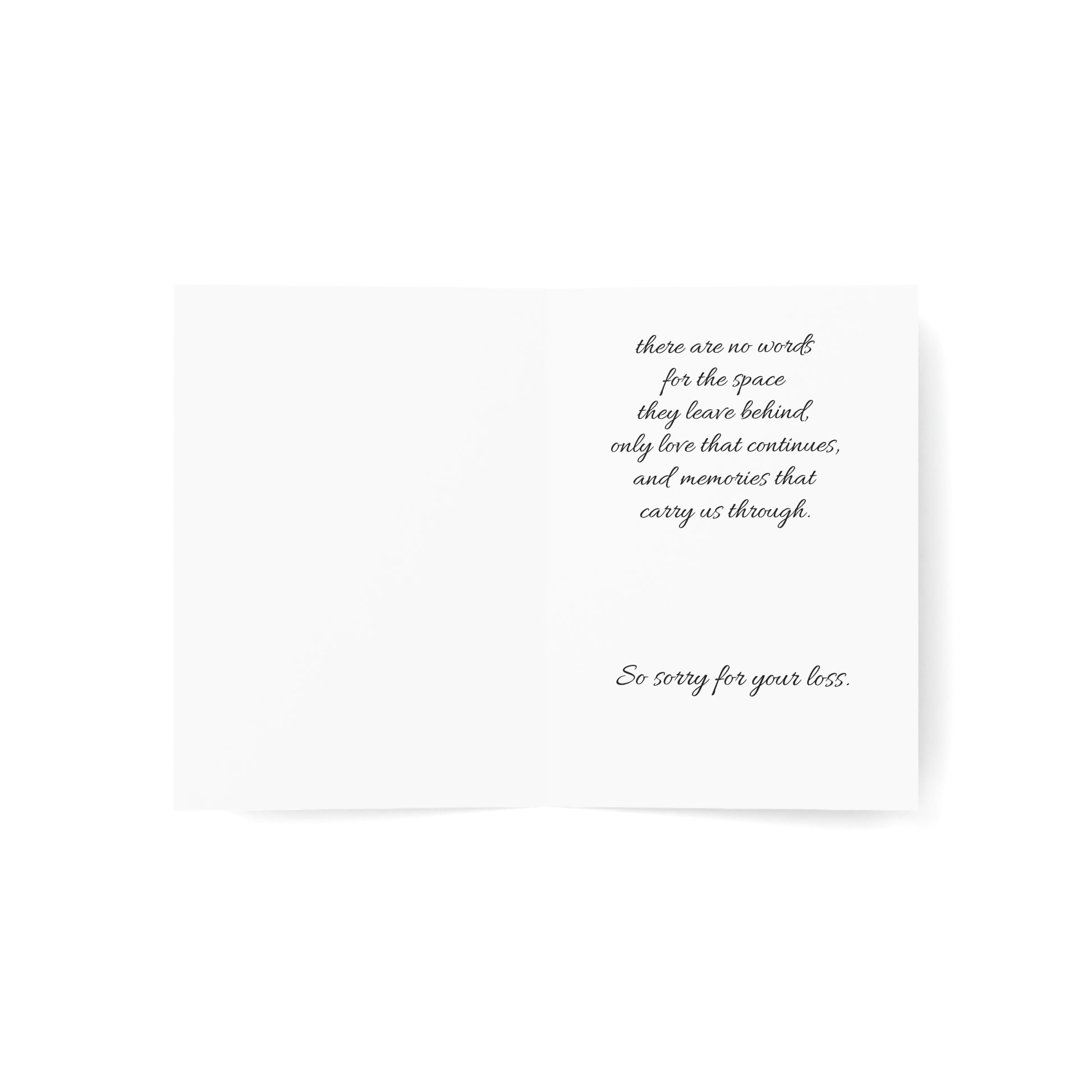 When One Runs Ahead Condolences Card