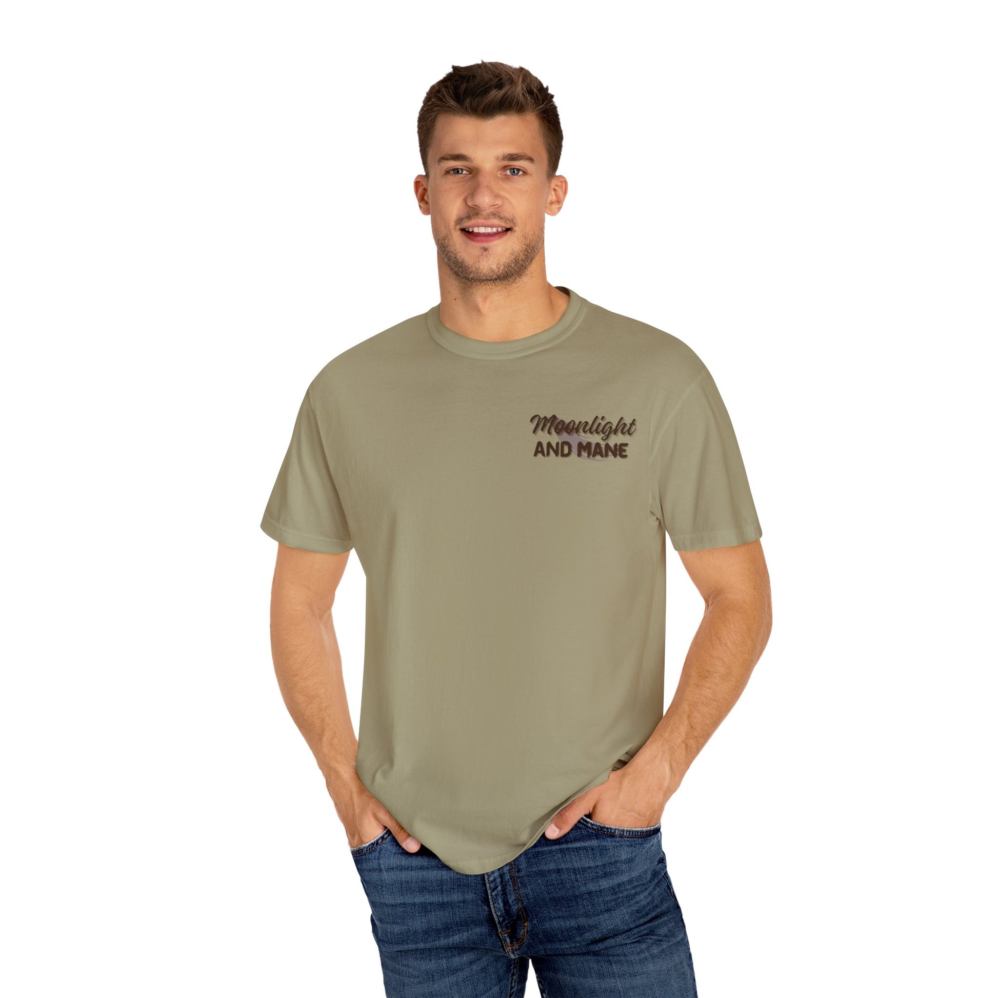 High Stakes and Hoof Beats Unisex Garment-Dyed T-shirt