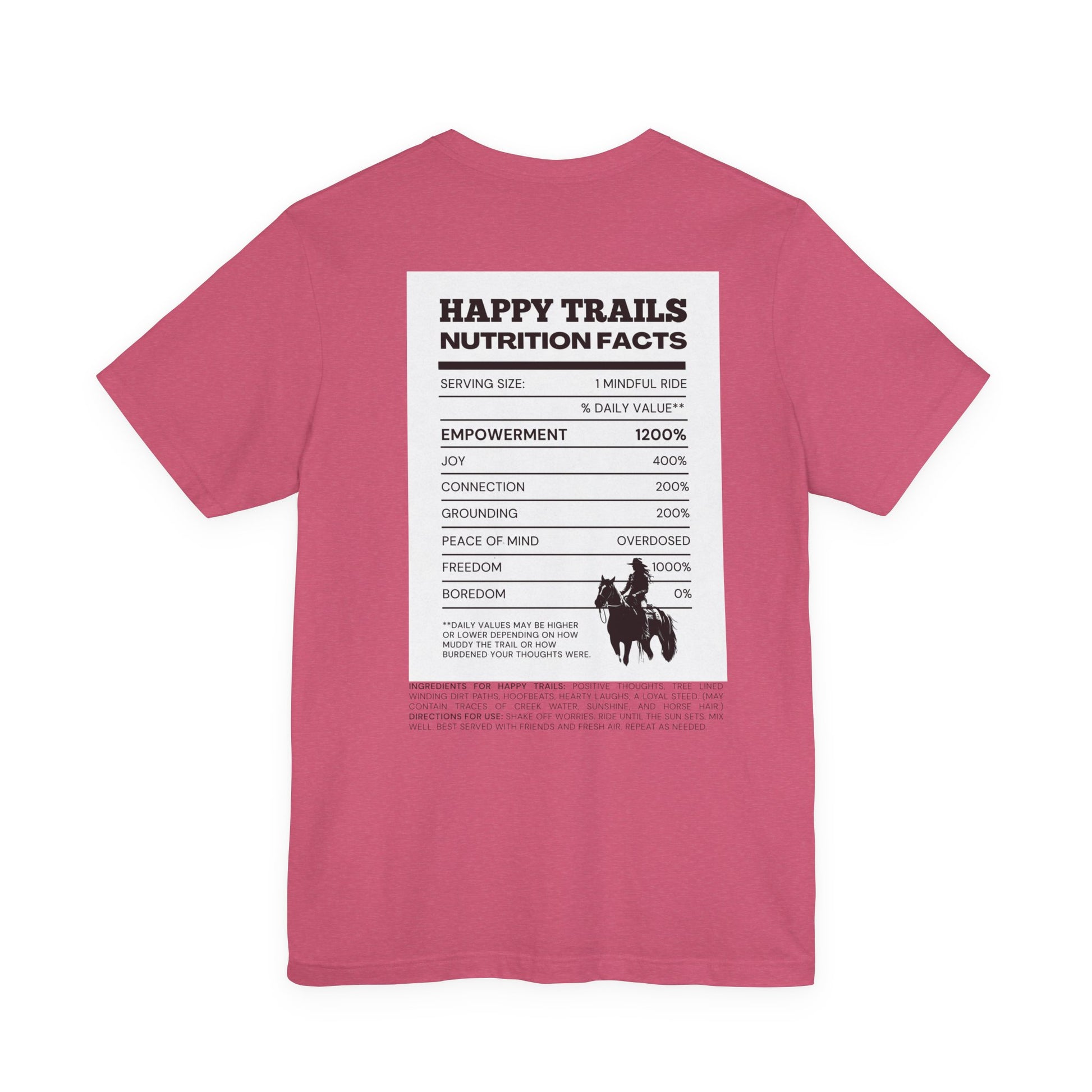 Trail Ride Nutrition Facts Tee