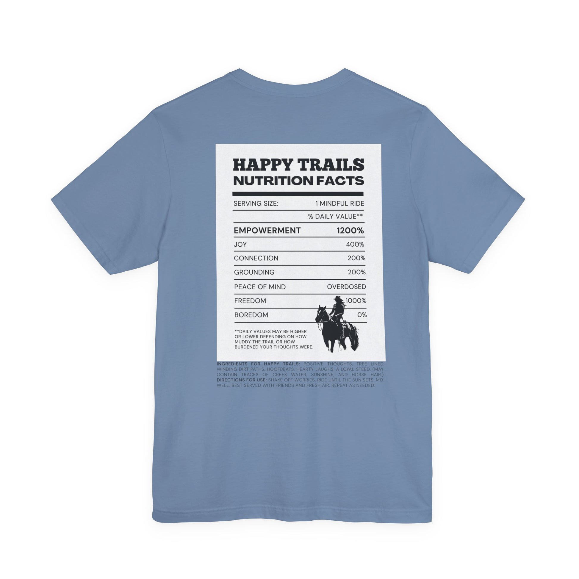 Trail Ride Nutrition Facts Tee
