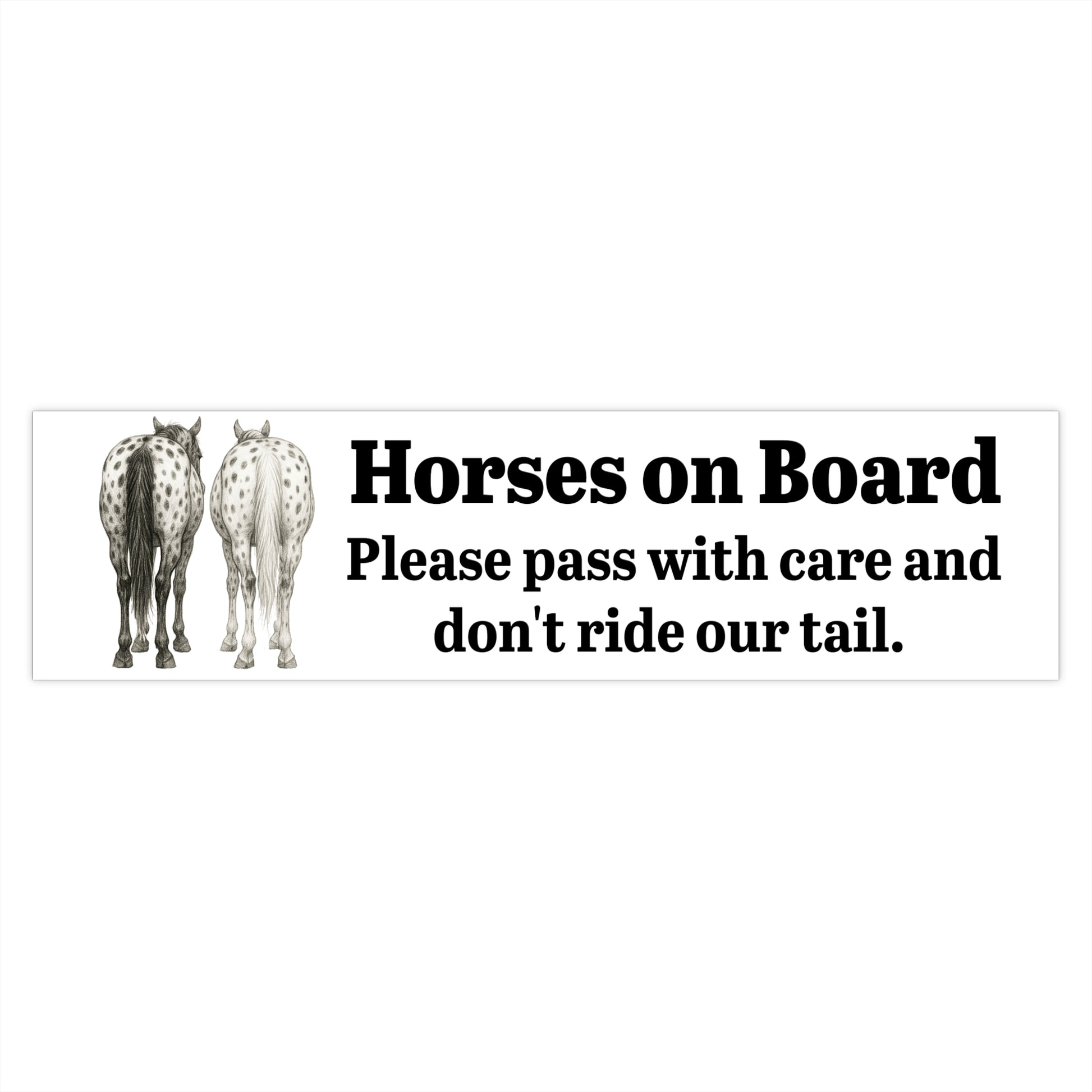 Horses on Board Bumper Sticker - Appaloosas