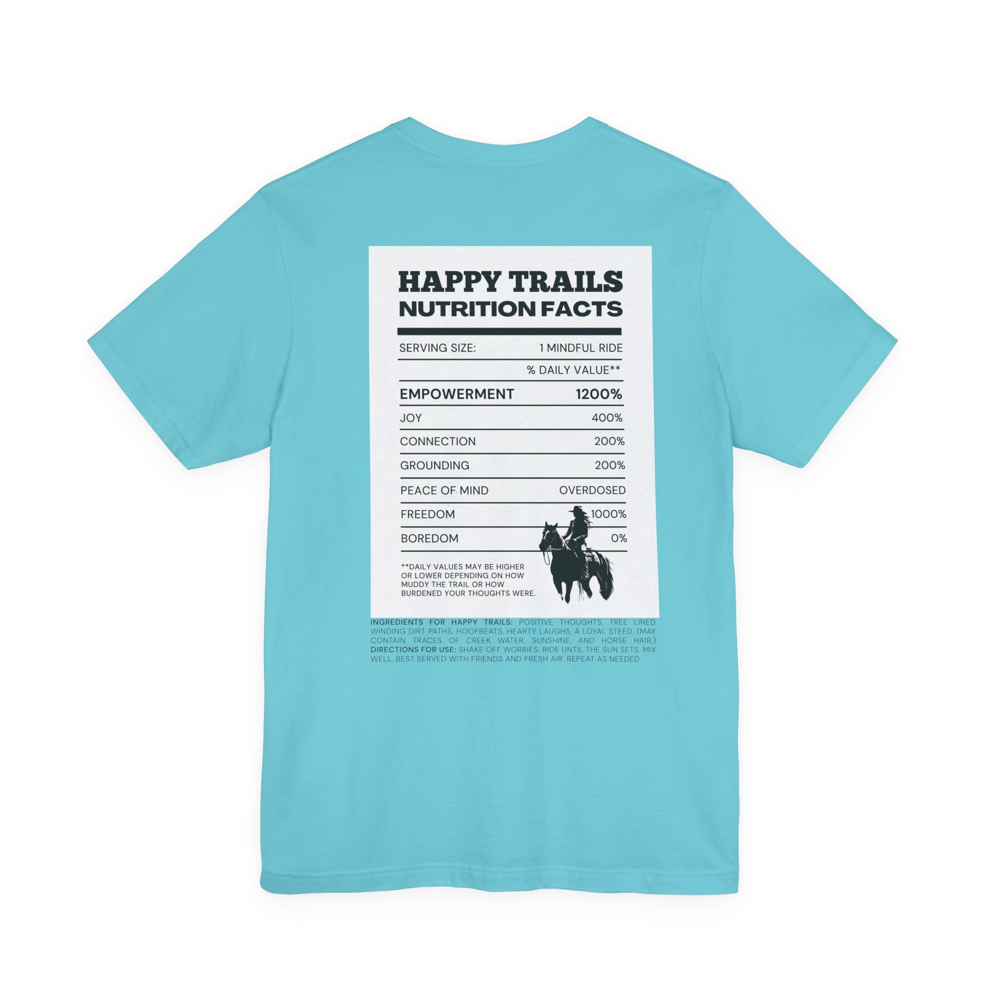 Trail Ride Nutrition Facts Tee