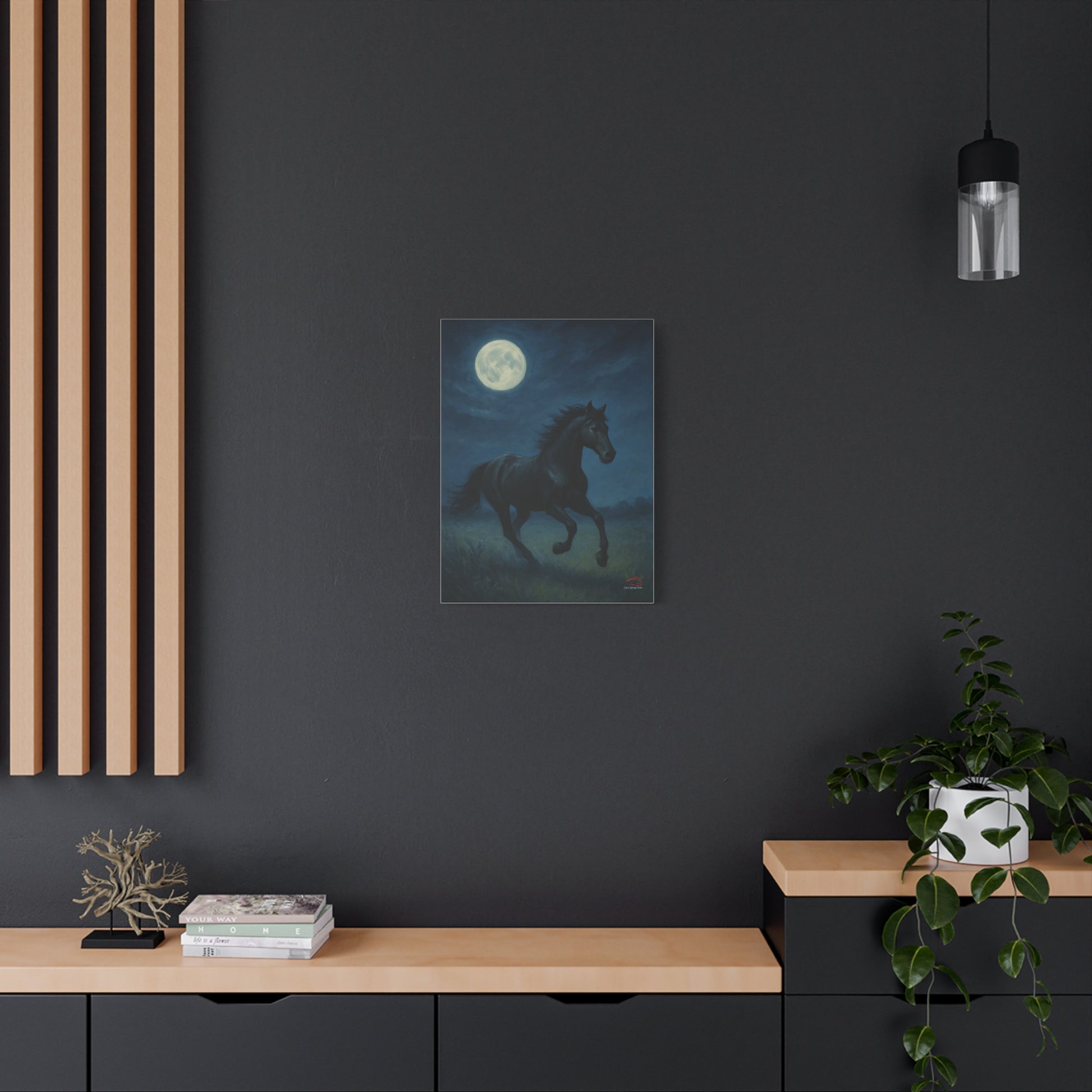 Midnight Canter – Stretched Canvas Wall Art