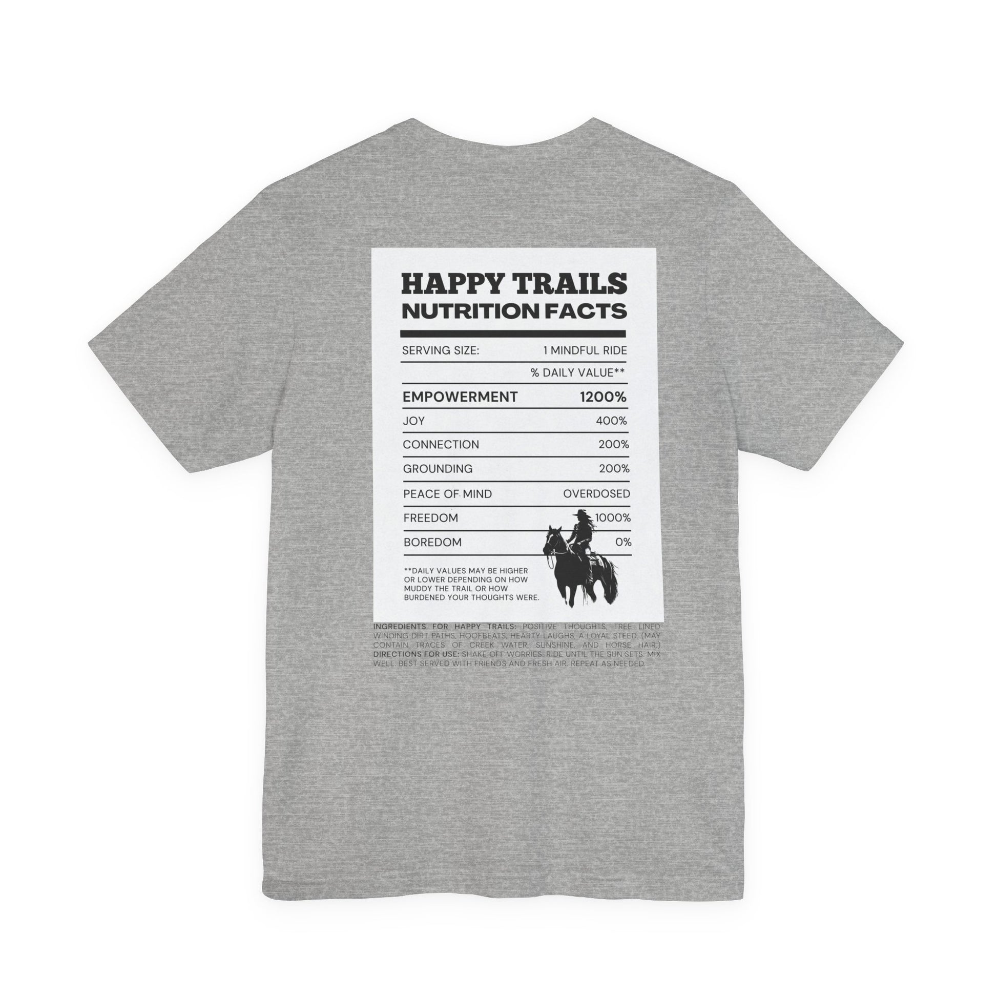Trail Ride Nutrition Facts Tee