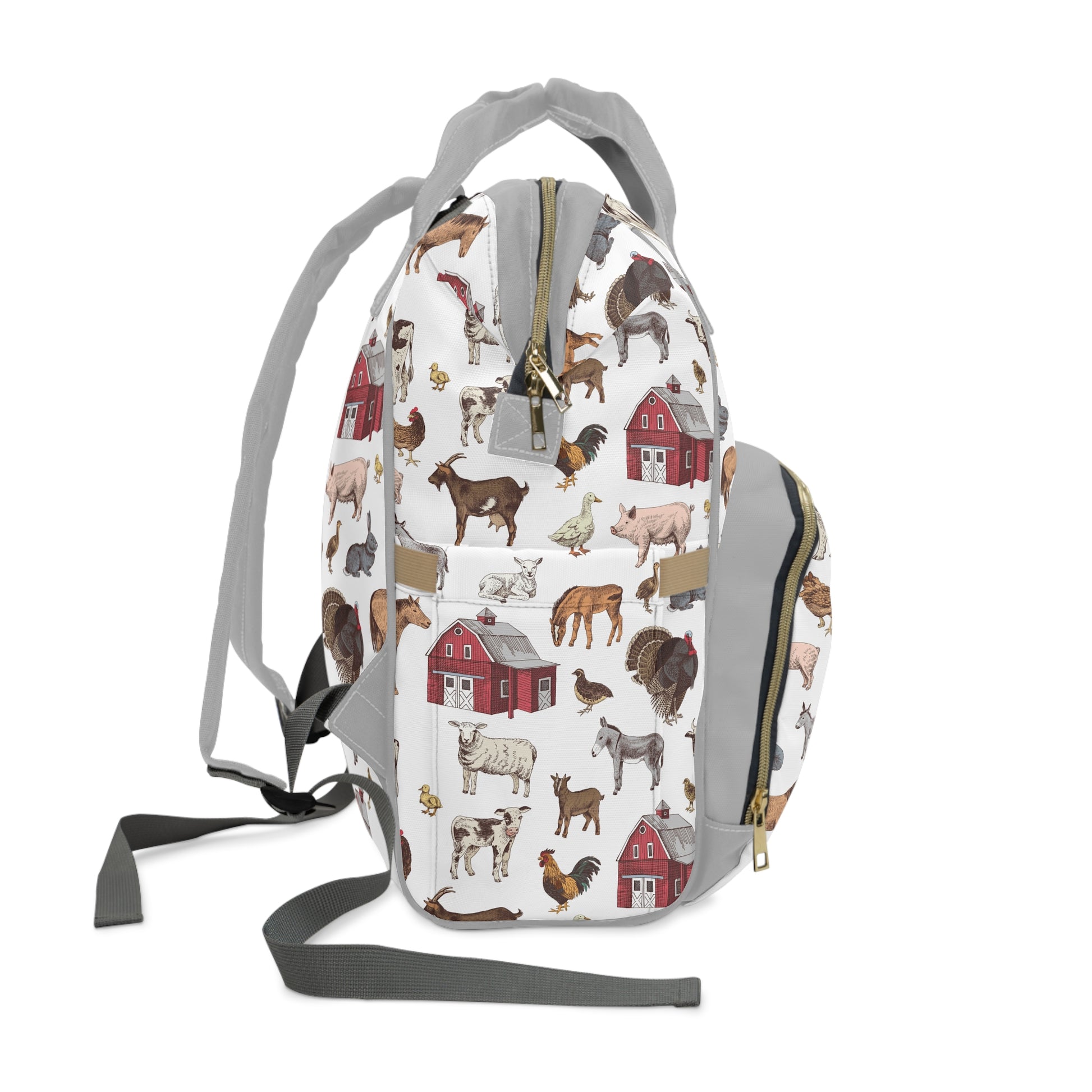 Charming Animal Farm Diaper Backpack
