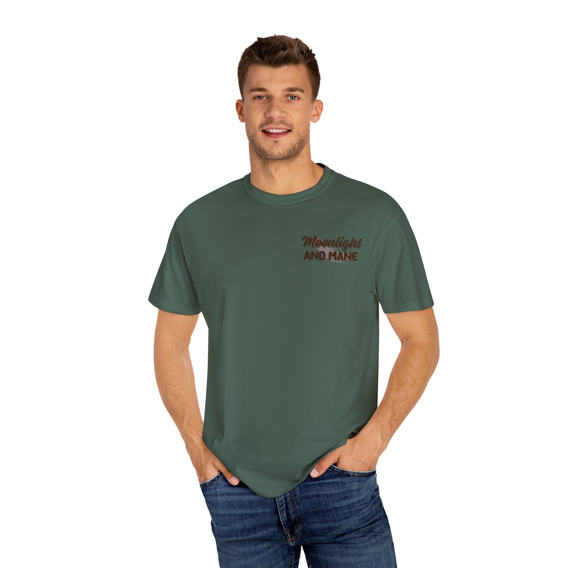 High Stakes and Hoof Beats Unisex Garment-Dyed T-shirt