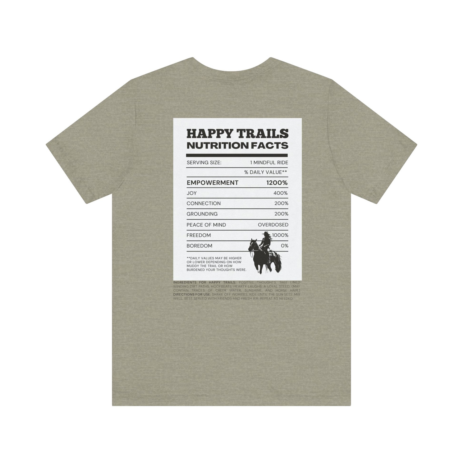 Trail Ride Nutrition Facts Tee