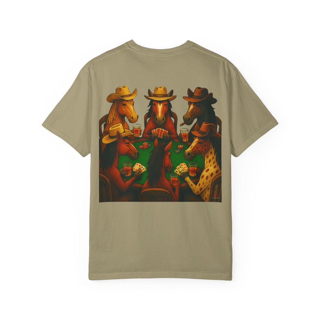 High Stakes and Hoof Beats Unisex Garment-Dyed T-shirt