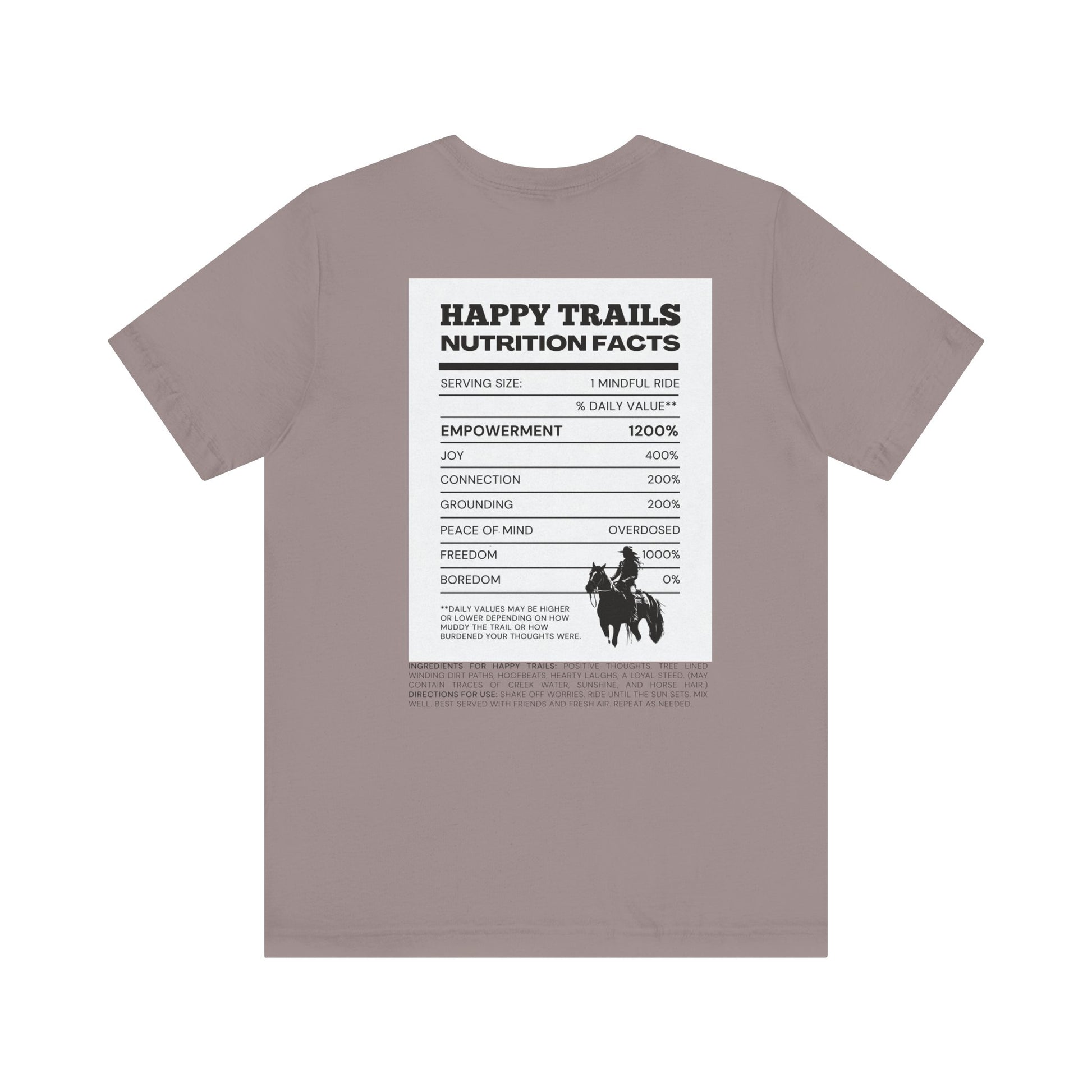 Trail Ride Nutrition Facts Tee