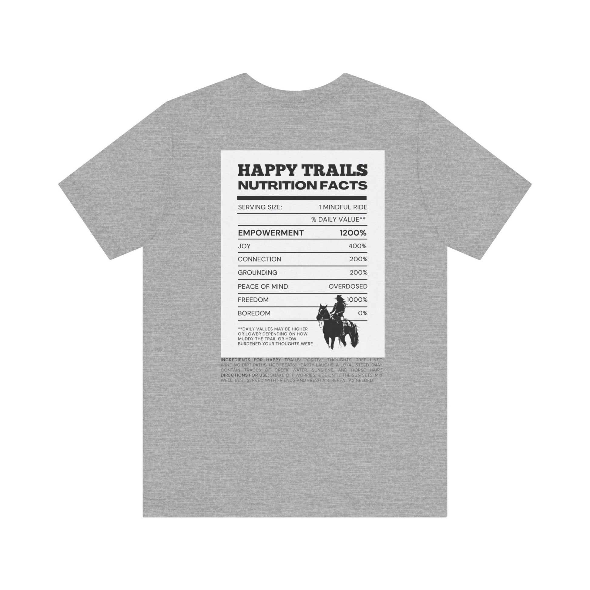Trail Ride Nutrition Facts Tee