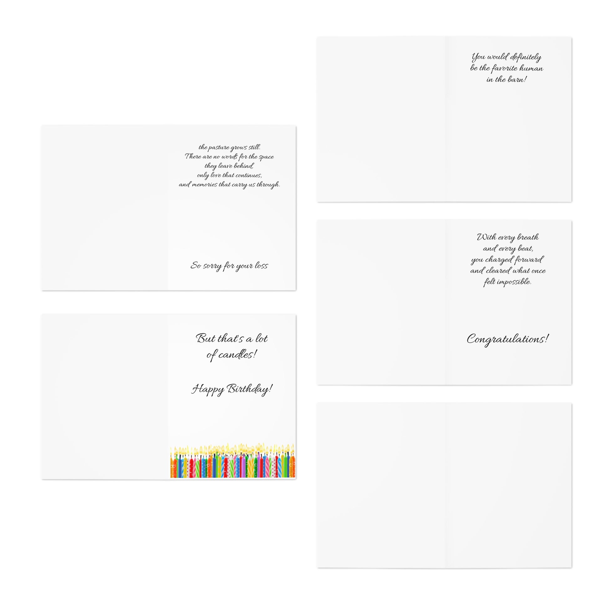 Horse-Inspired Greeting Card Set (5-Pack)