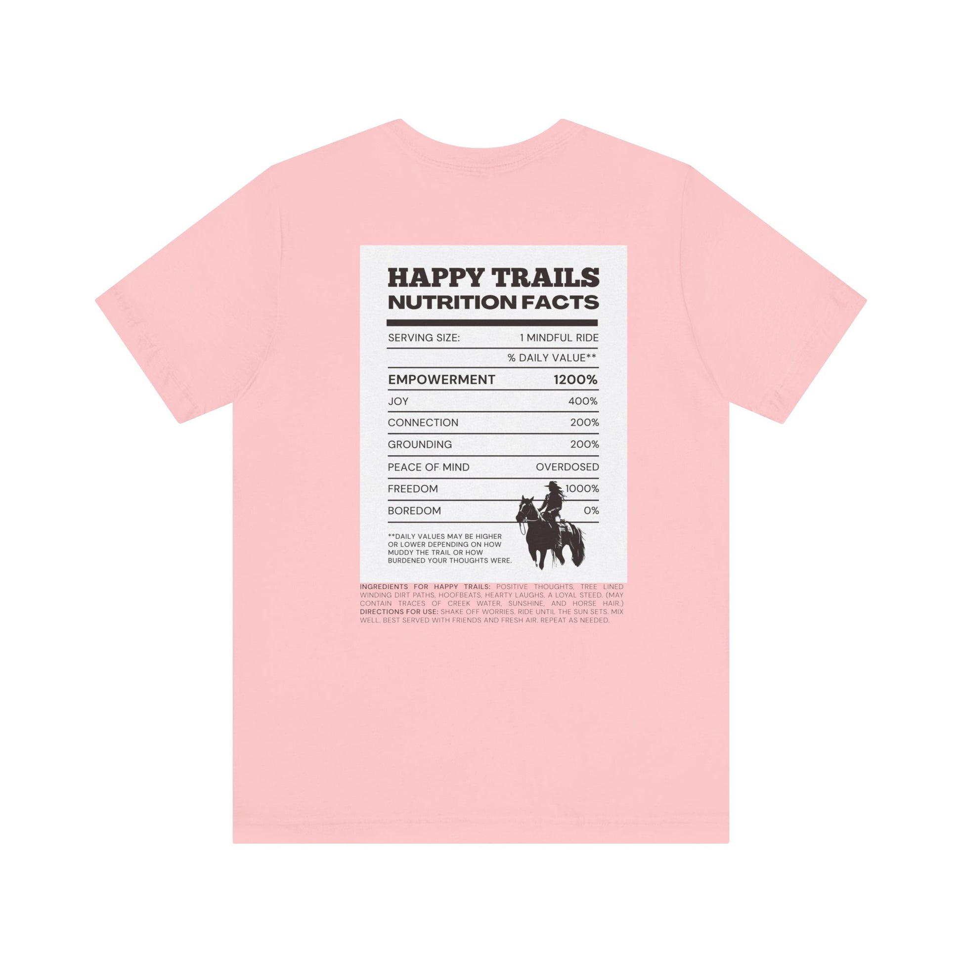 Trail Ride Nutrition Facts Tee