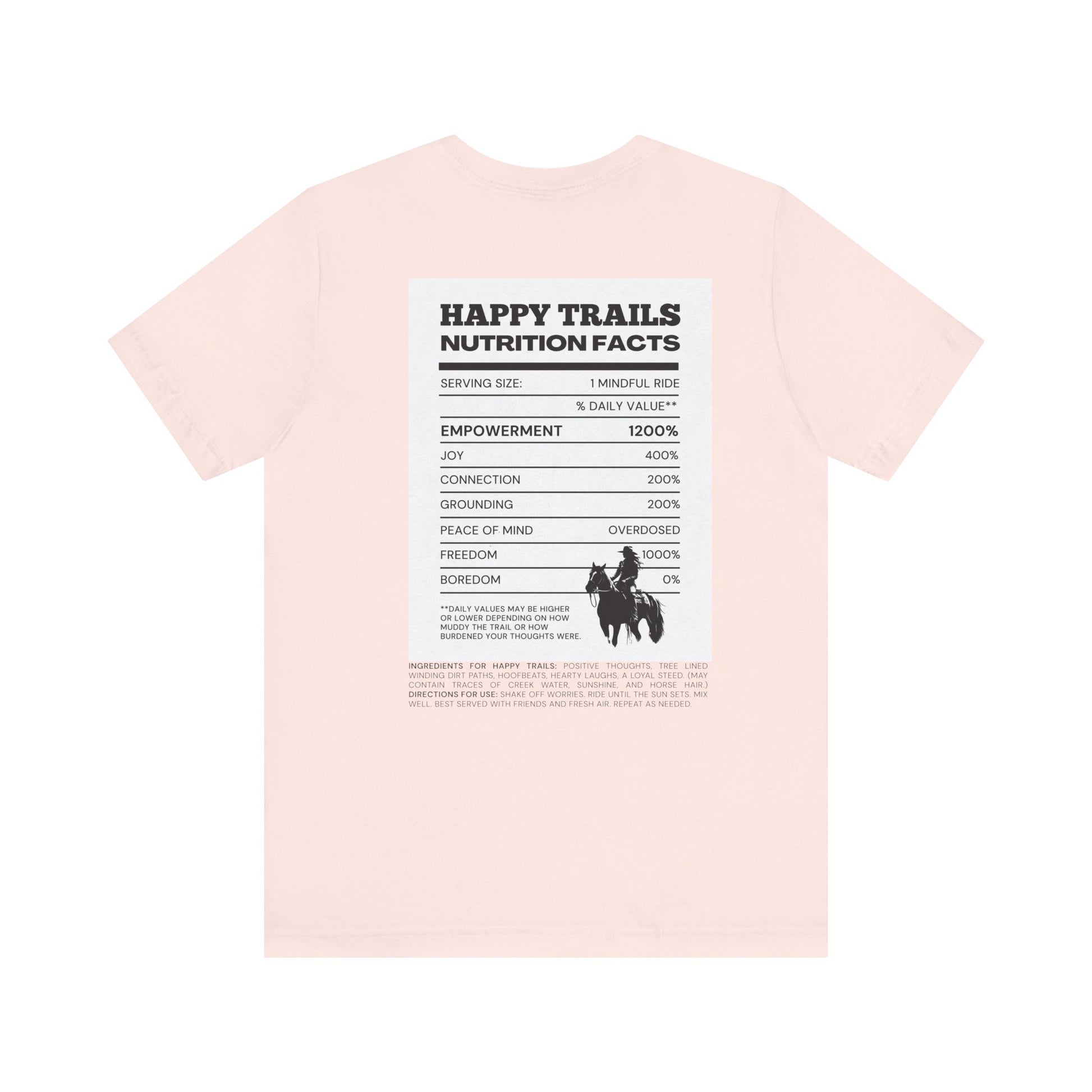 Trail Ride Nutrition Facts Tee