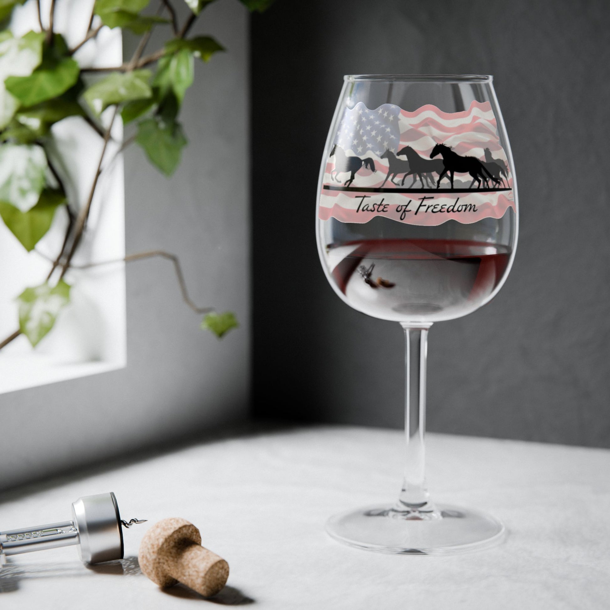 Wine Glass, 12oz - Taste of Freedom