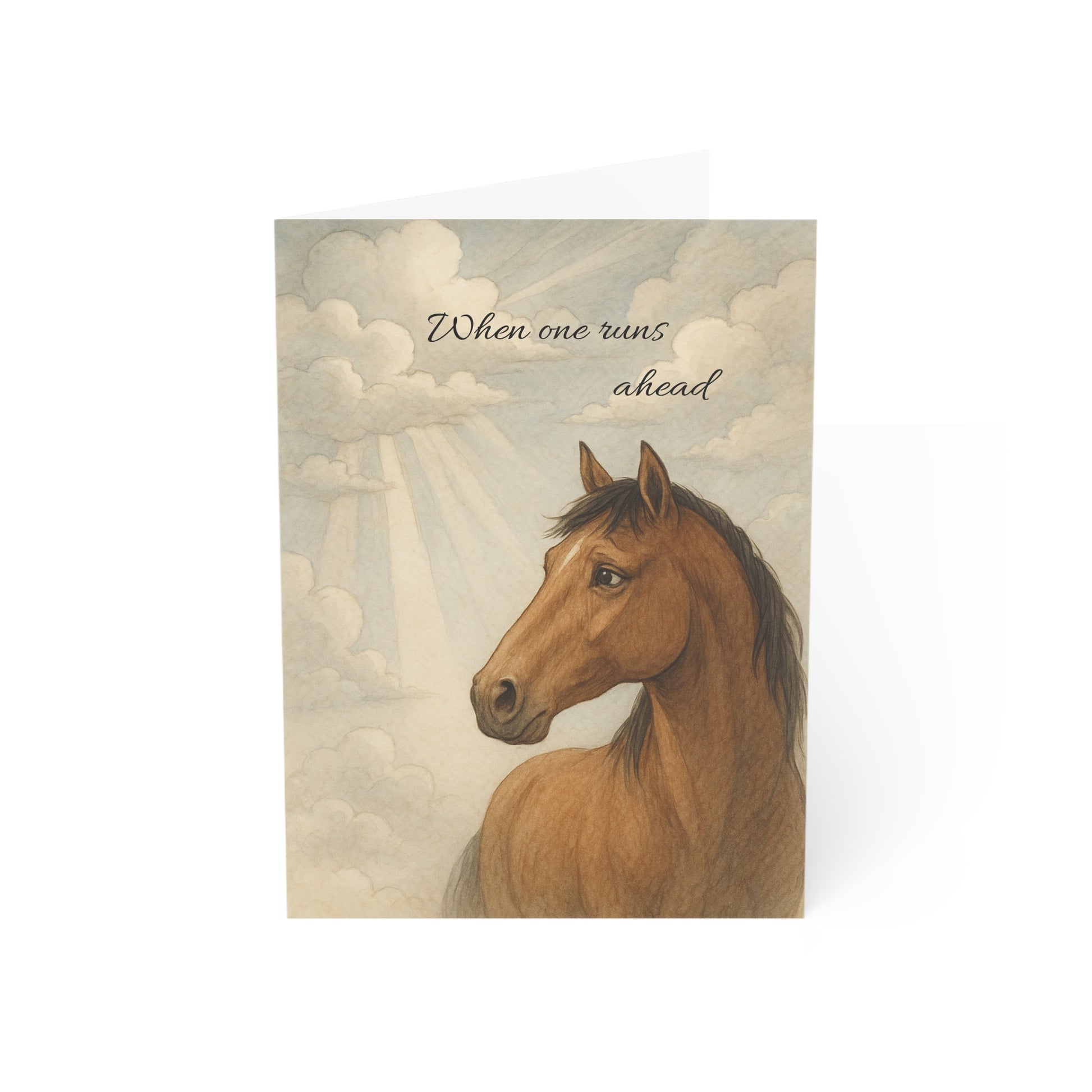 When One Runs Ahead Condolences Card