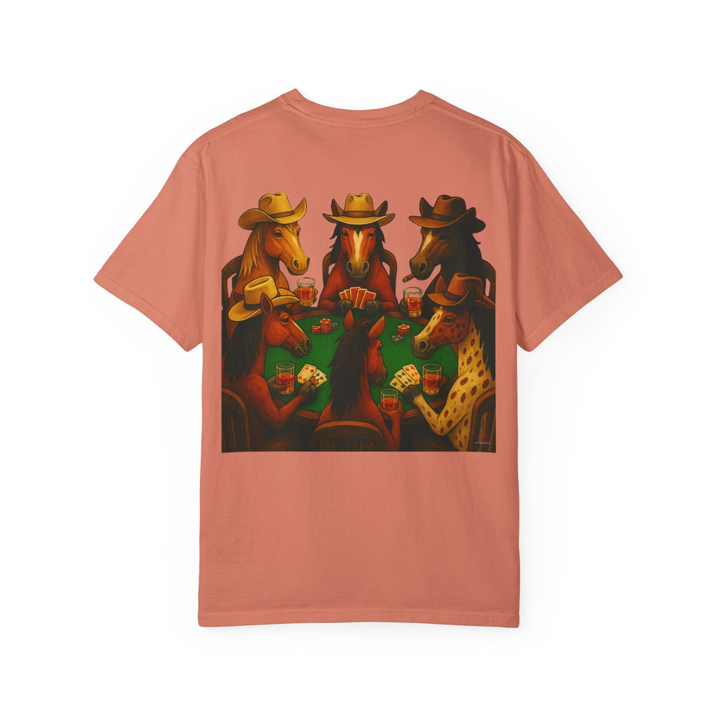High Stakes and Hoof Beats Unisex Garment-Dyed T-shirt