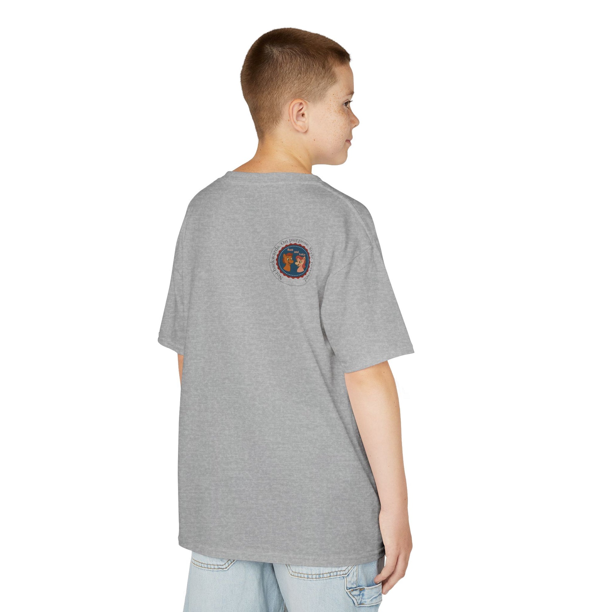 Buck Plays Soccer Tee – Kids Heavy Cotton™ T-Shirt