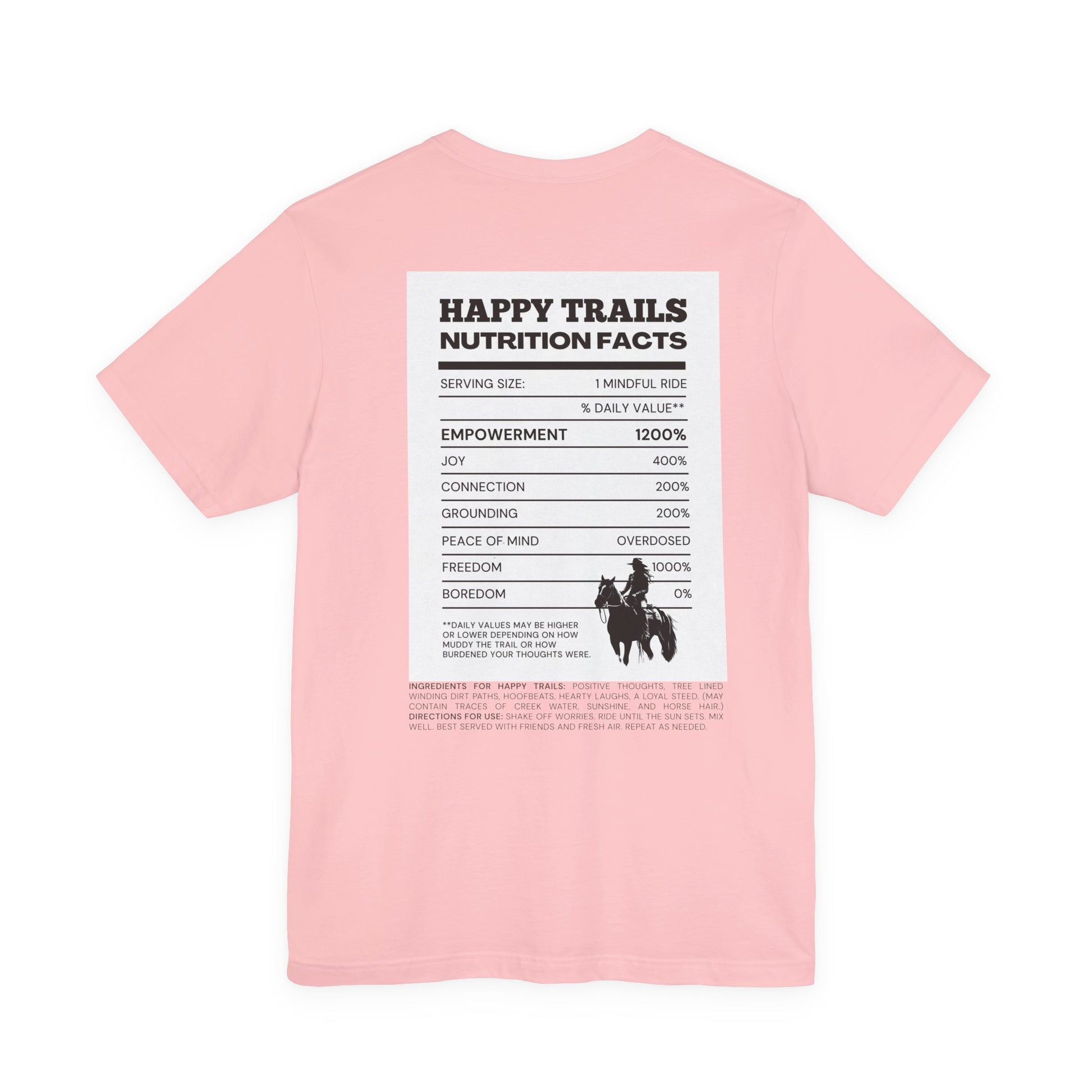 Trail Ride Nutrition Facts Tee