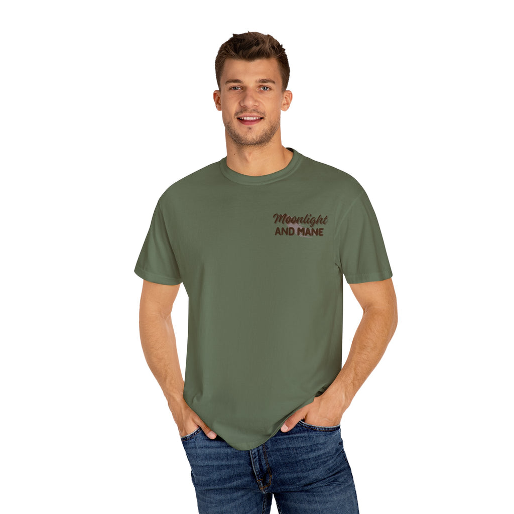 High Stakes and Hoof Beats Unisex Garment-Dyed T-shirt