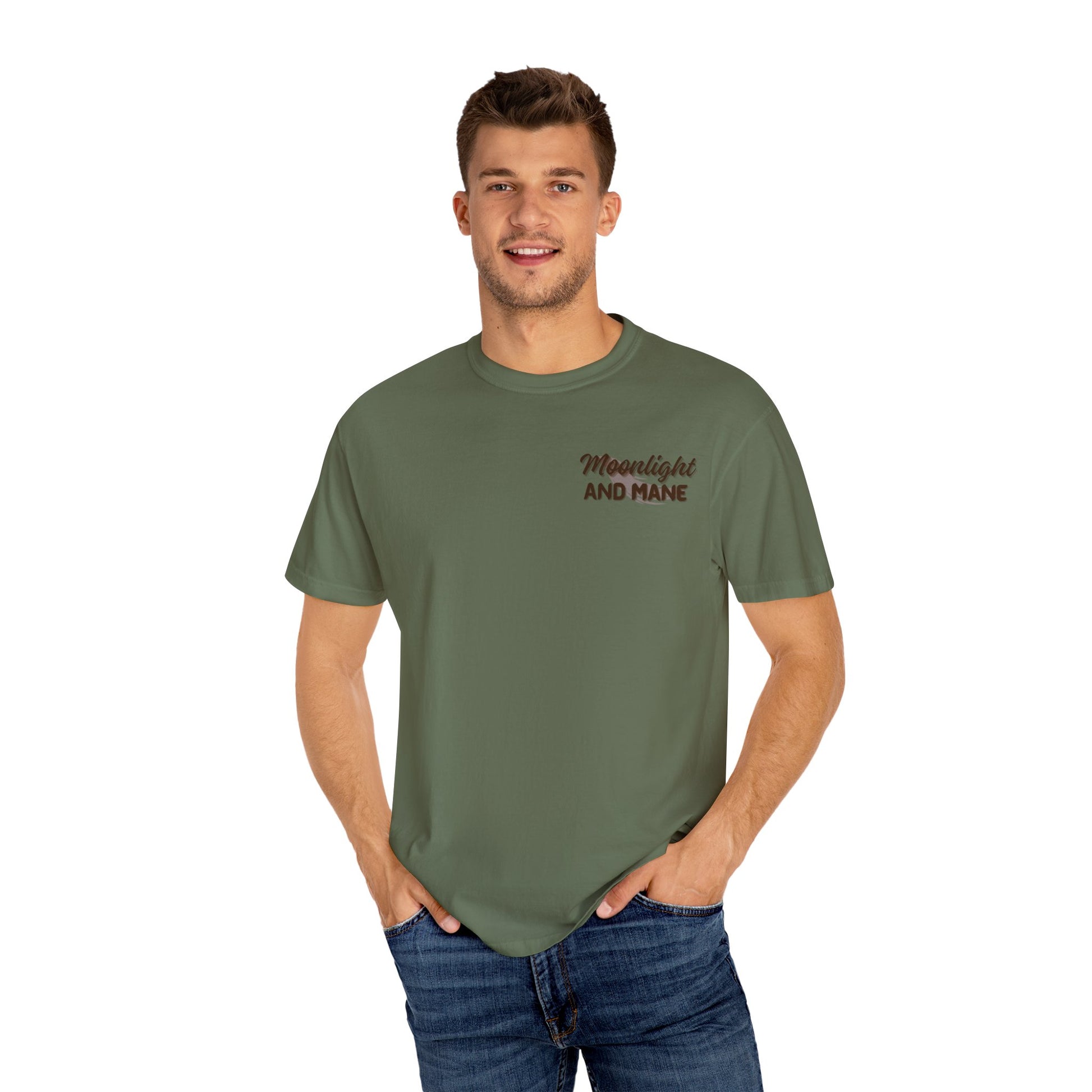 High Stakes and Hoof Beats Unisex Garment-Dyed T-shirt