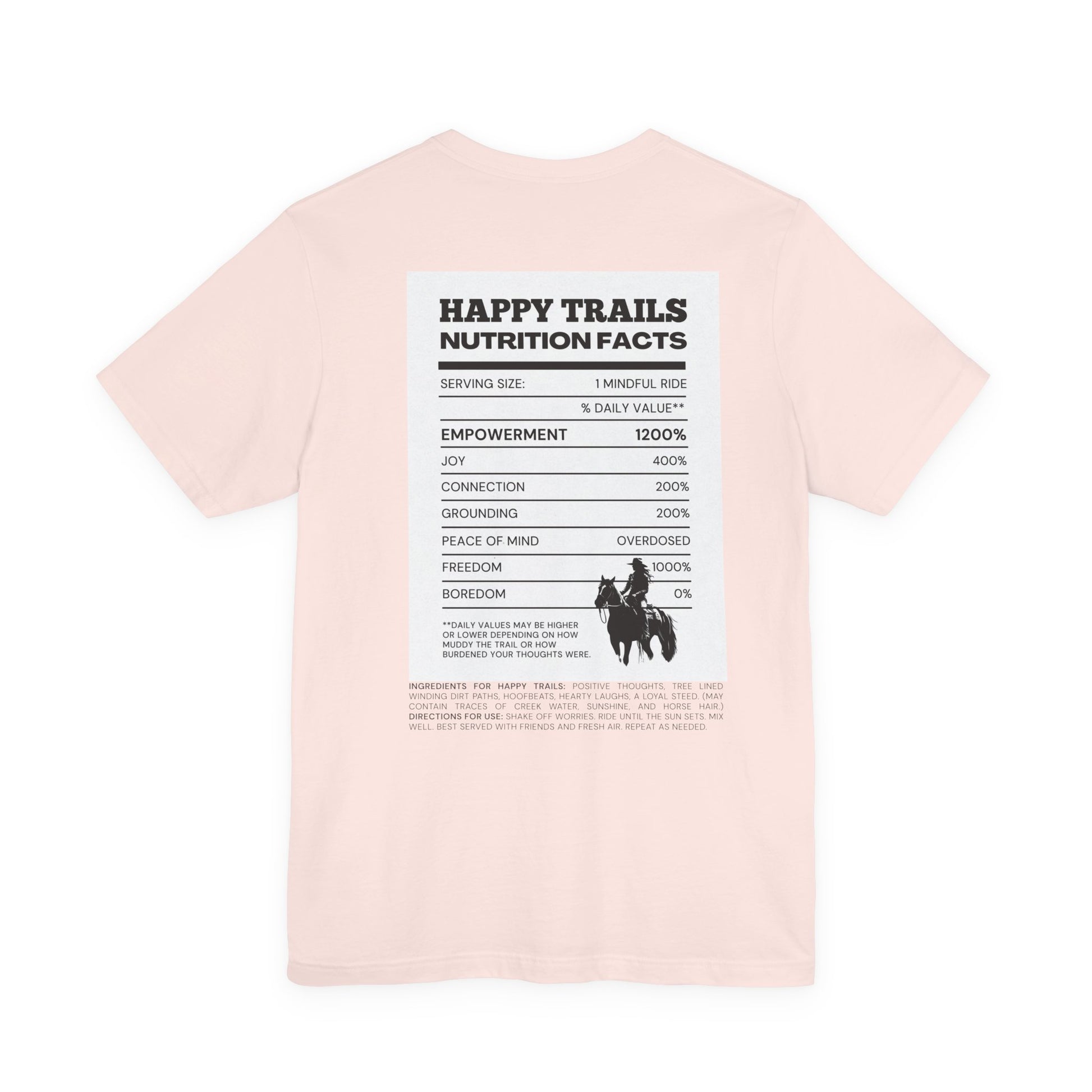 Trail Ride Nutrition Facts Tee