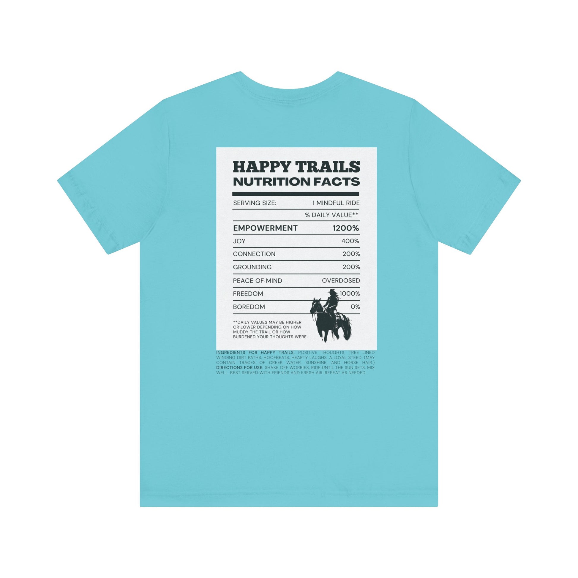 Trail Ride Nutrition Facts Tee