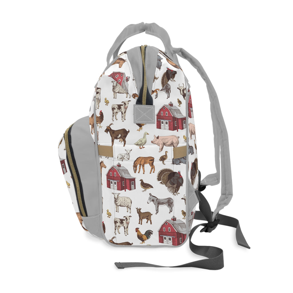 Charming Animal Farm Diaper Backpack