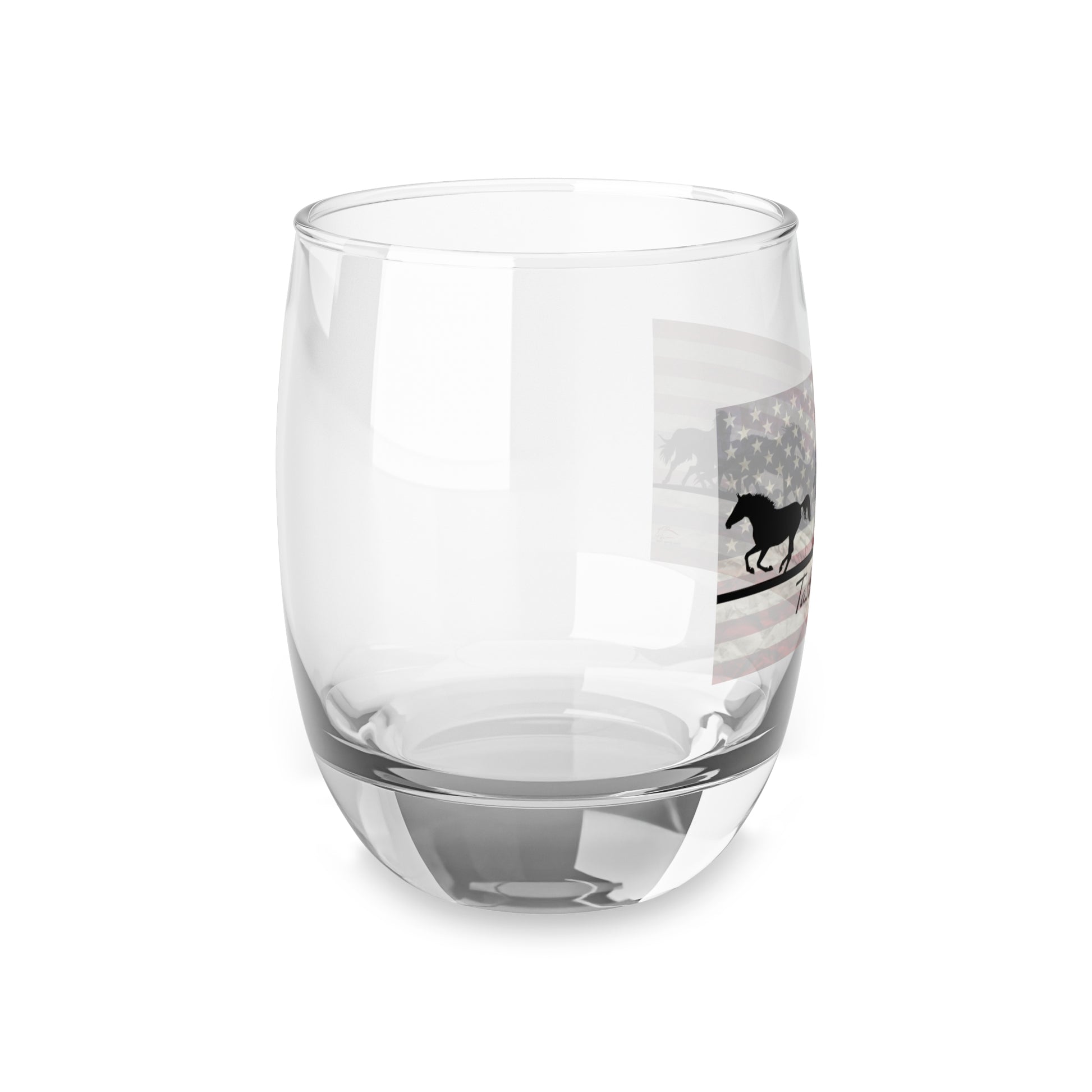 Bourbon Glass with Horses - Taste of Freedom