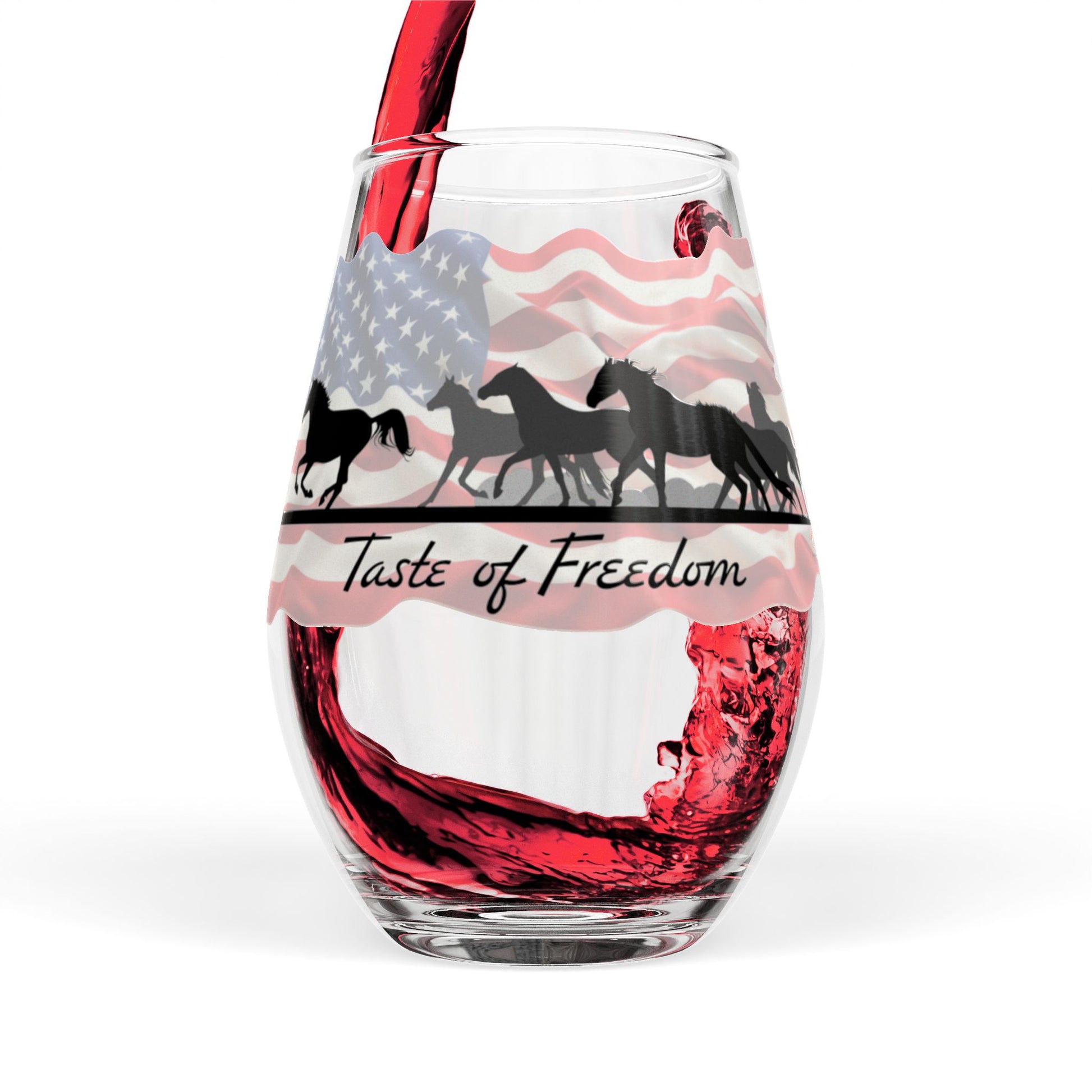 Taste of Freedom Stemless Wine Glass