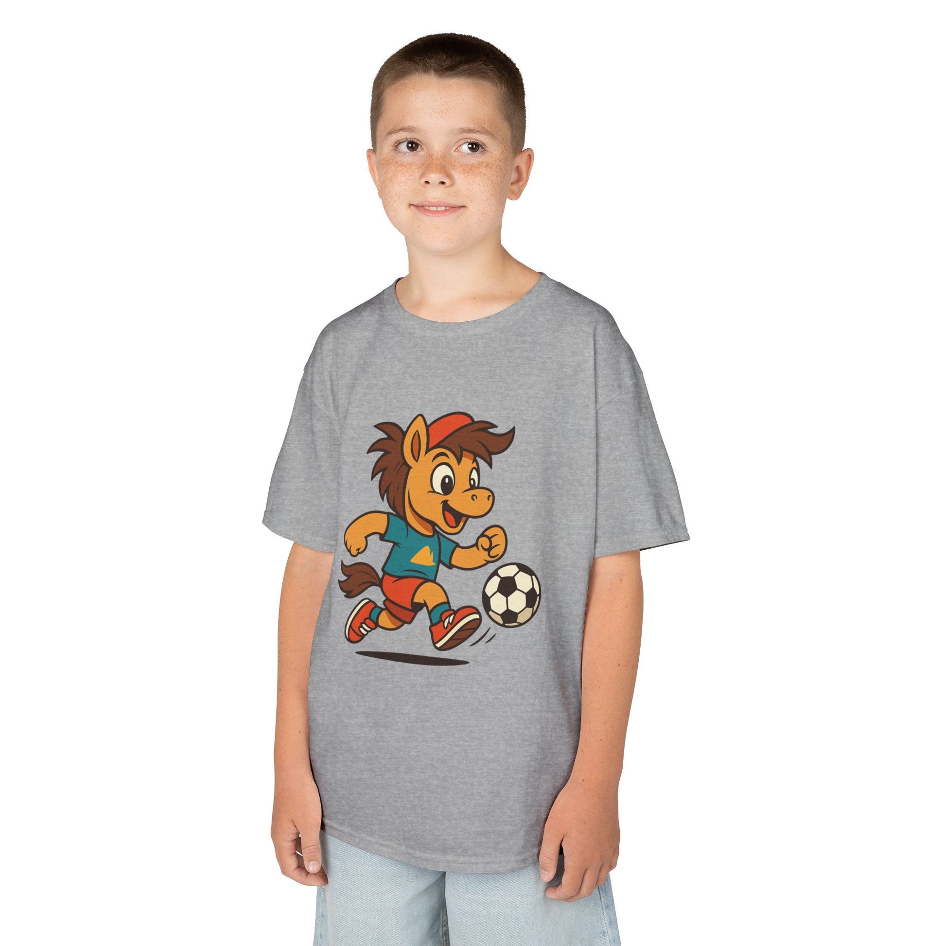 Buck Plays Soccer Tee – Kids Heavy Cotton™ T-Shirt