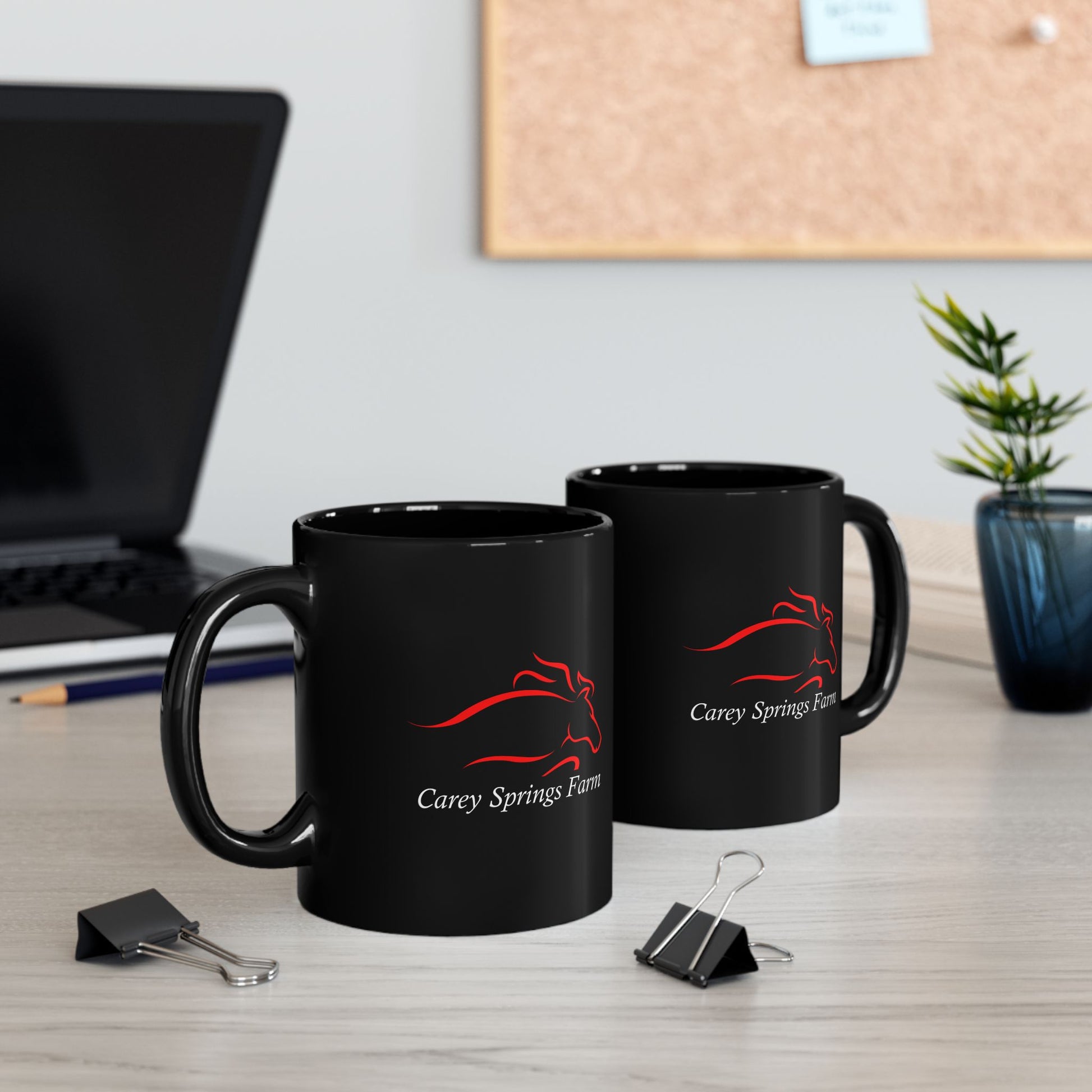 Carey Springs Farm Black Mug