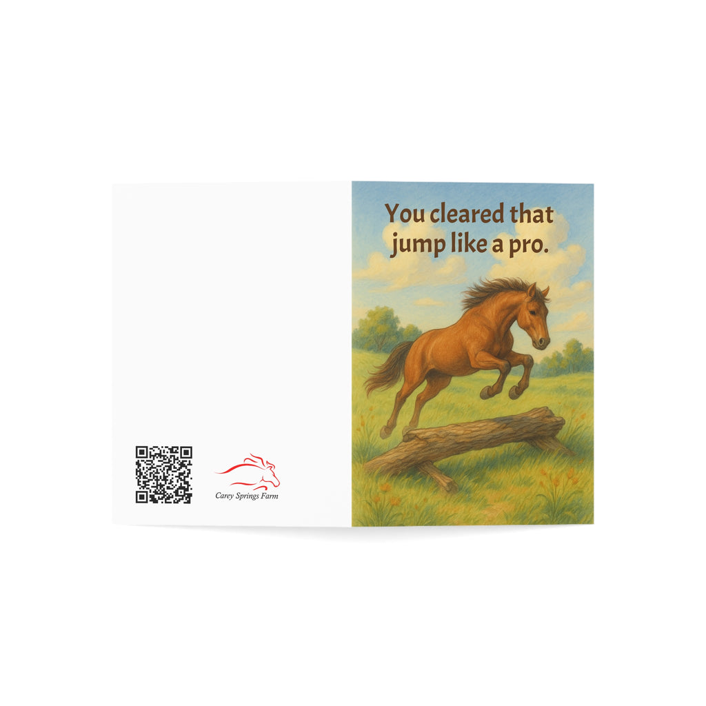 You Cleared That Jump Like a Pro - Congratulations Card